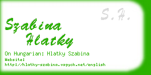 szabina hlatky business card